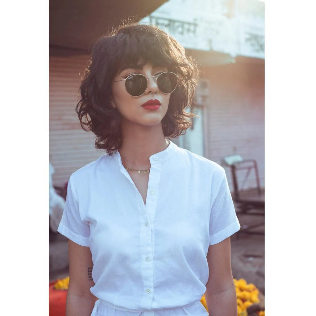 WHITE SHIRT DRESS