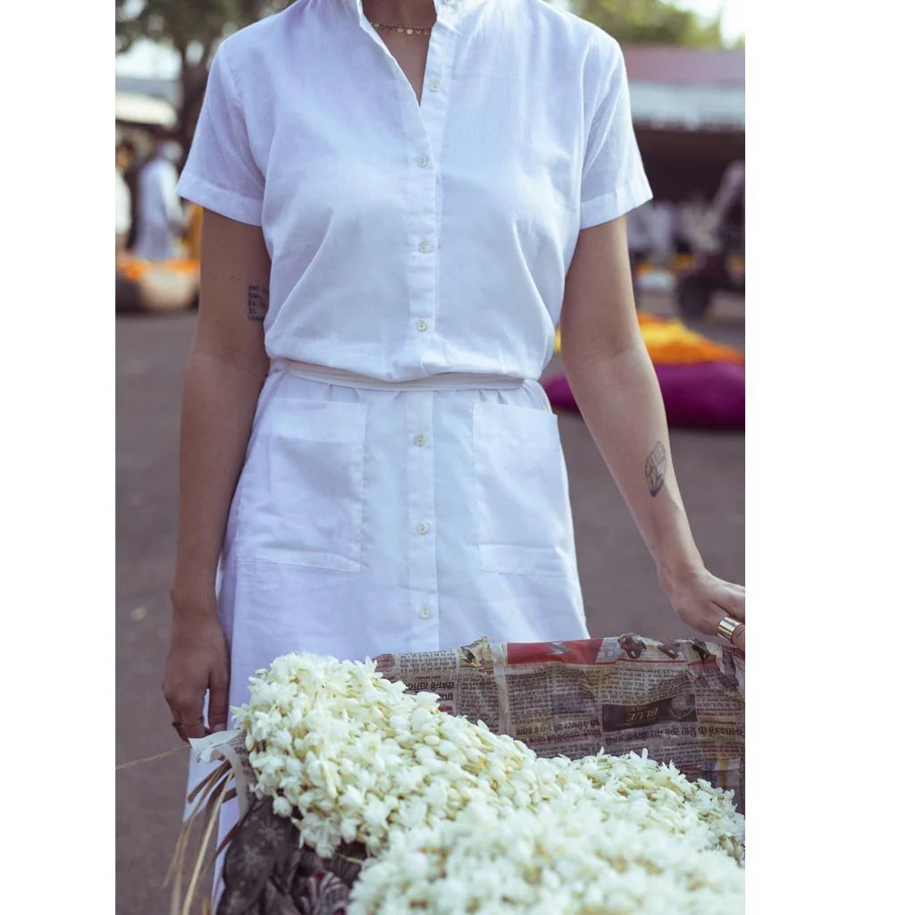 WHITE SHIRT DRESS