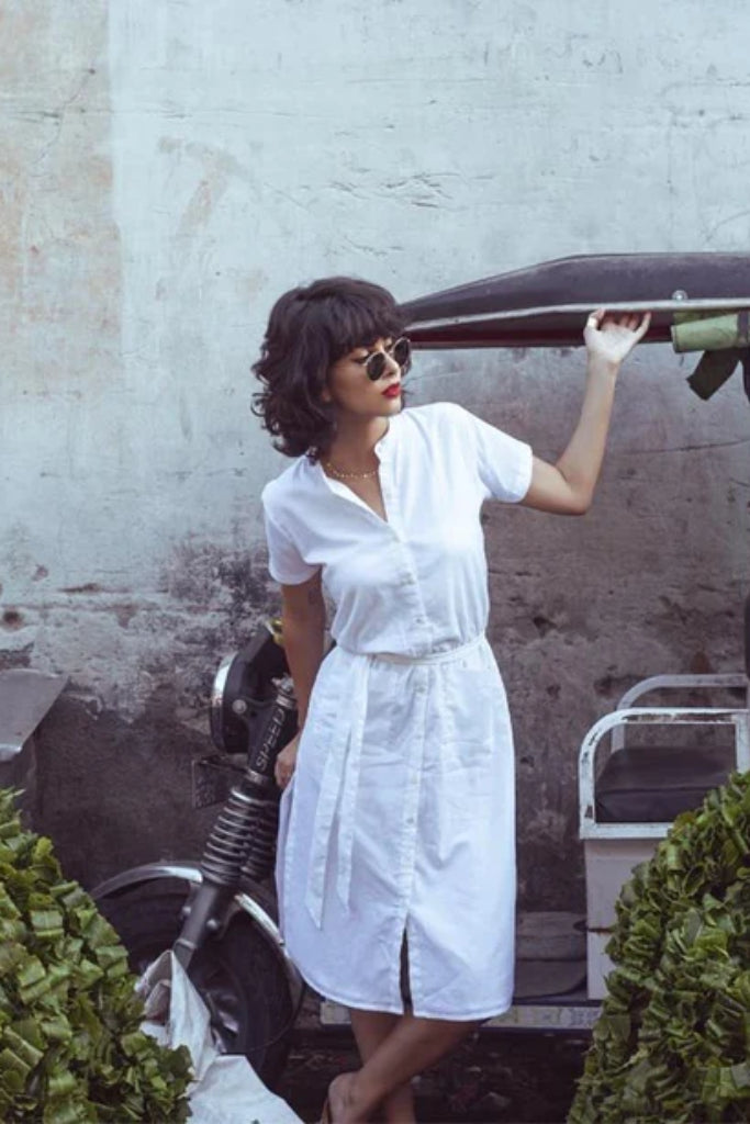 WHITE SHIRT DRESS