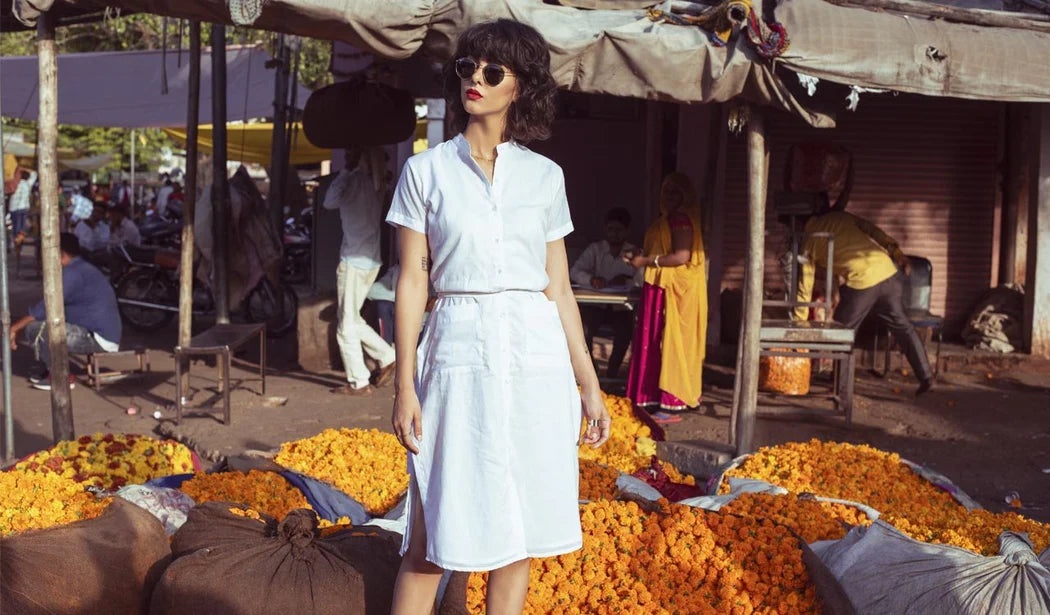 WHITE SHIRT DRESS
