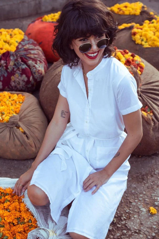 WHITE SHIRT DRESS