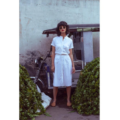 WHITE SHIRT DRESS