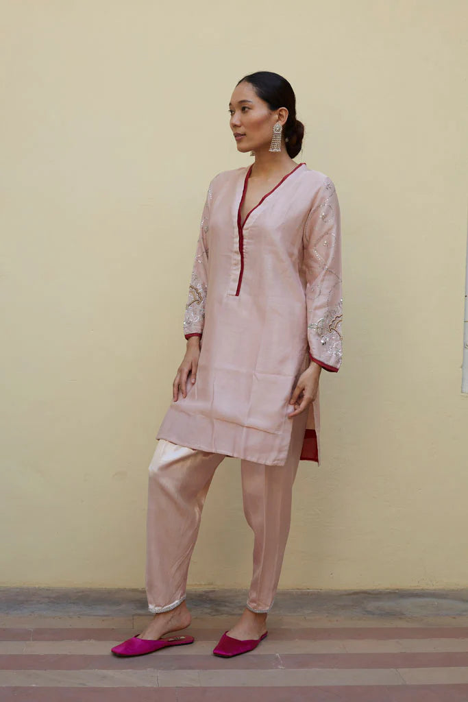 SHORT KURTA (OLD ROSE )