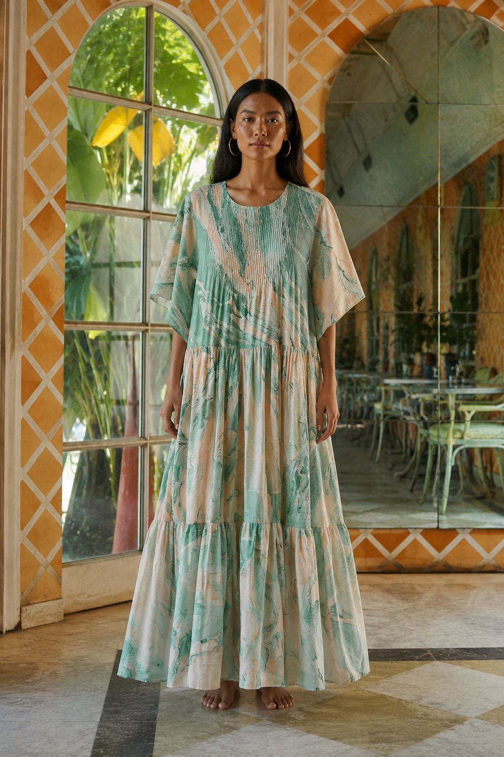 GREEN MARBLE DRESS