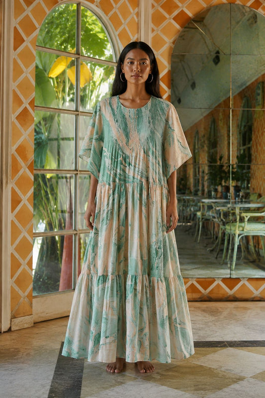 GREEN MARBLE DRESS
