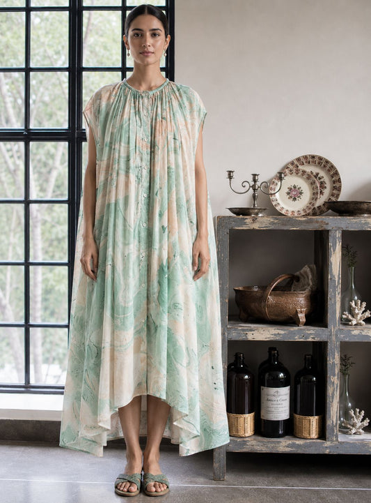 GREEN MARBLE DRESS