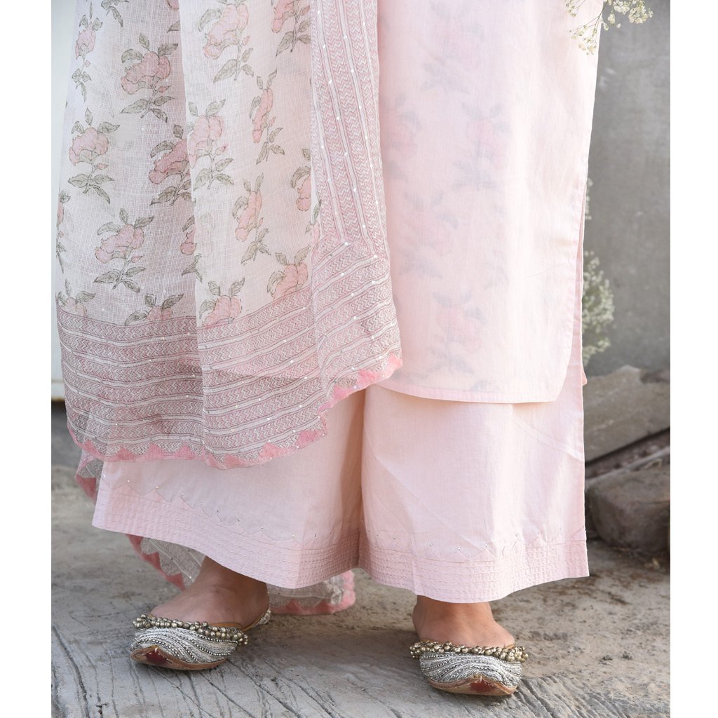 ALIYA (Kurta/Dress-Powder Pink) - Tokree Shop Jaipur