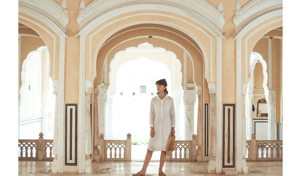 WHITE SHIFT DRESS (Dress-White) - Tokree Shop Jaipur