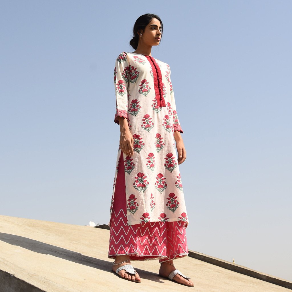 MORMUKUT (Kurta/Dress-Pink) - Tokree Shop Jaipur