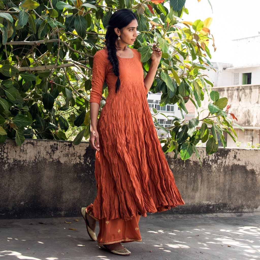 SADHVI (Pant/Pajama-Rust) - Tokree Shop Jaipur