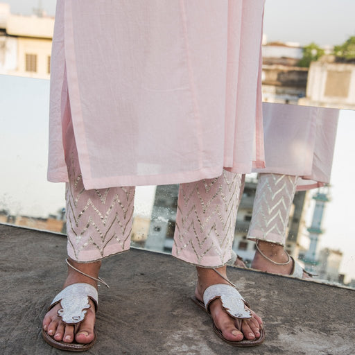 ANISHA (Pant/Pajama-Powder Pink) - Tokree Shop Jaipur