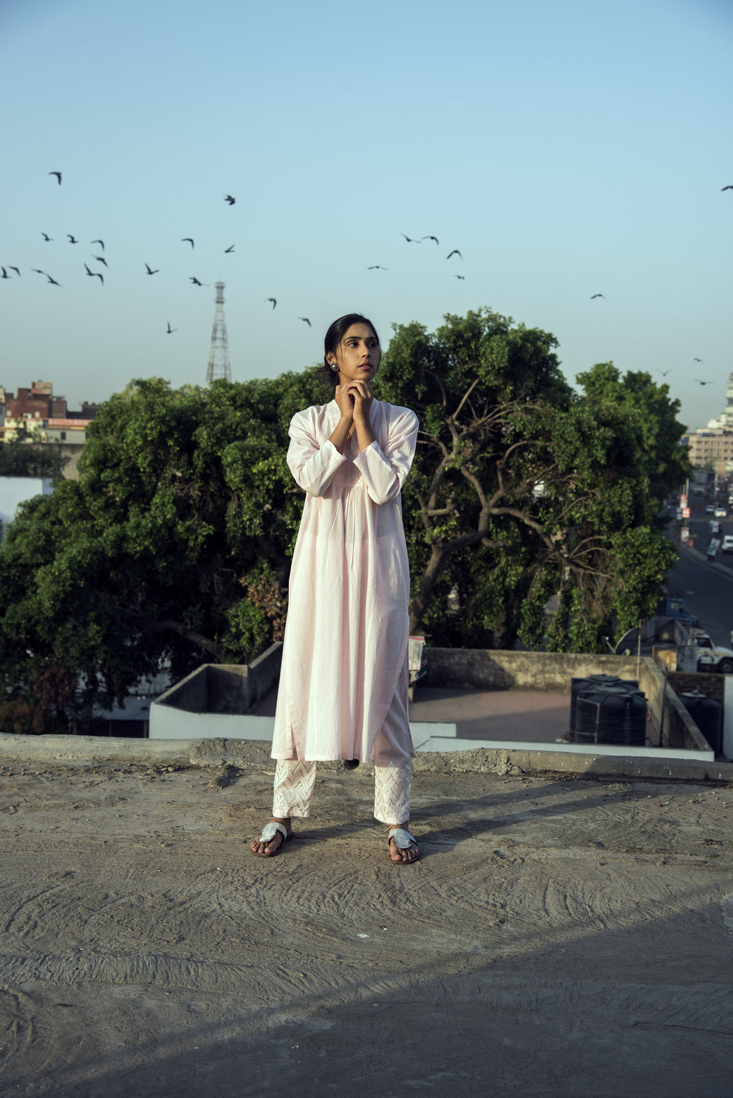 ANISHA (Pant/Pajama-Powder Pink) - Tokree Shop Jaipur
