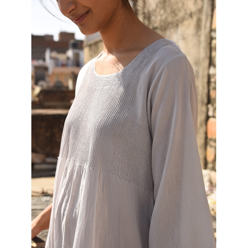 JYESHTA (Kurta/Dress-Grey) - Tokree Shop Jaipur
