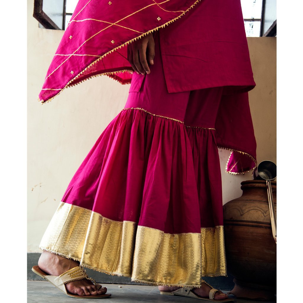 AINI (Sharara-Rani Pink) - Tokree Shop Jaipur