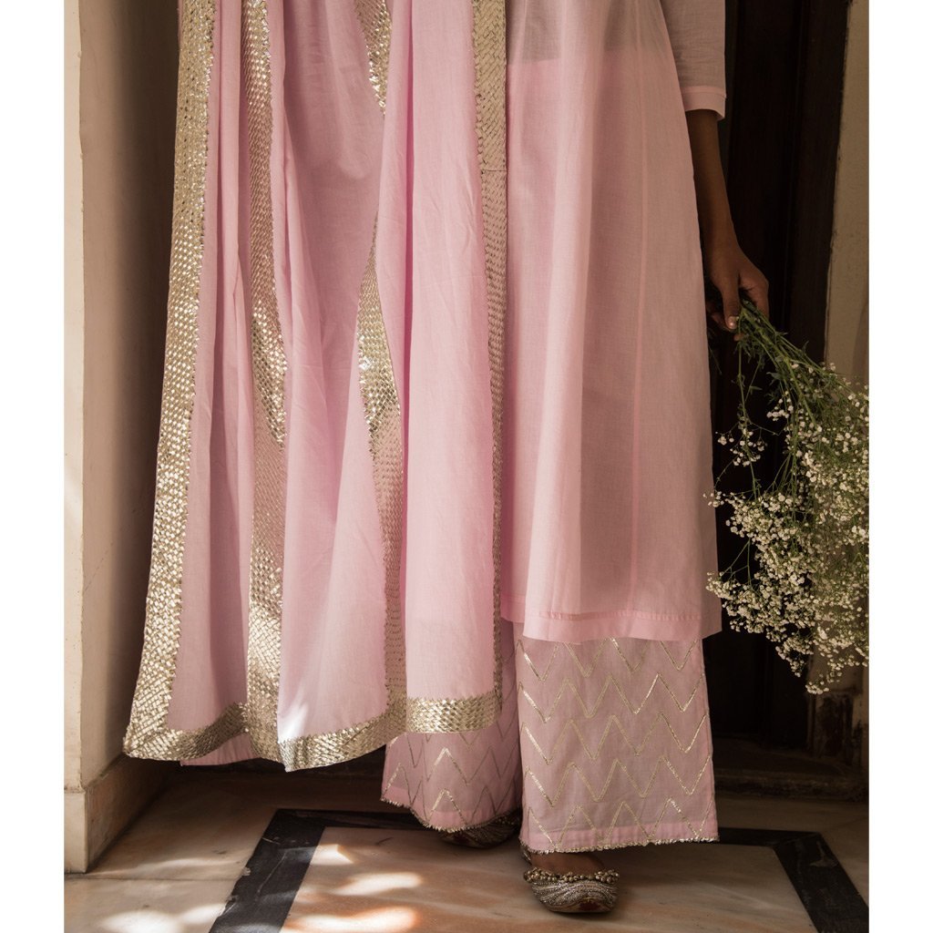 CHAMAN (Pant/Pajama-Powder Pink) - Tokree Shop Jaipur