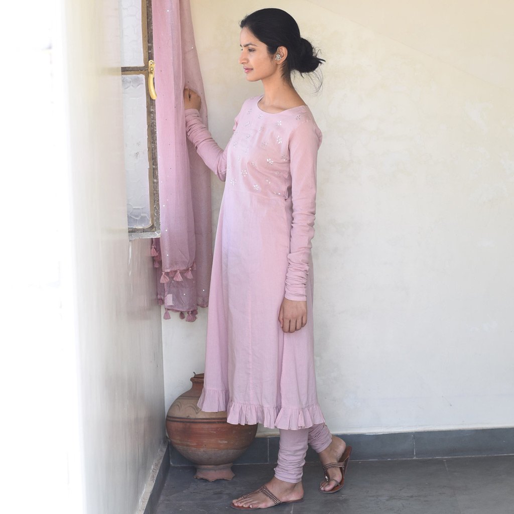 KALYAANI (Kurta/dress-Old Rose) - Tokree Shop Jaipur