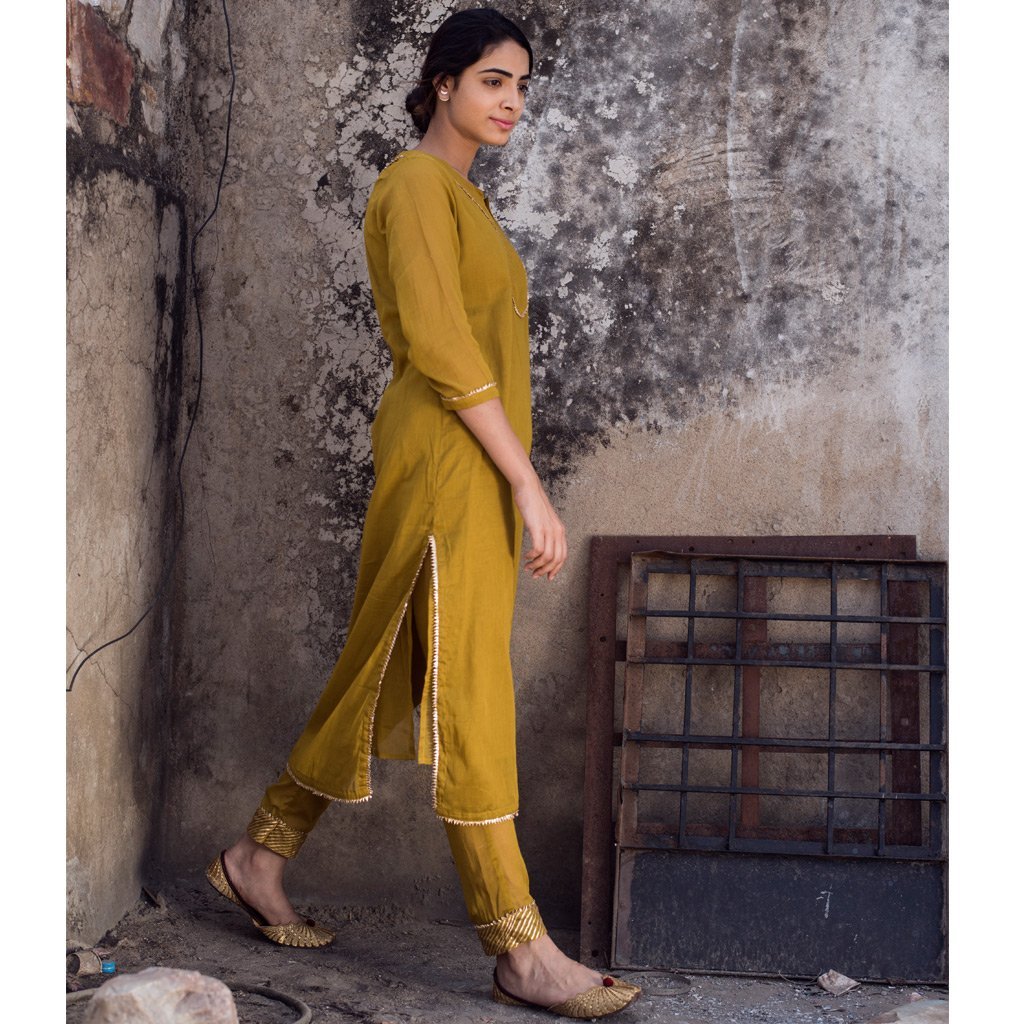 Buy Jaipur Kurti Women Olive Green Solid Trousers - Trousers for Women  2339837 | Myntra