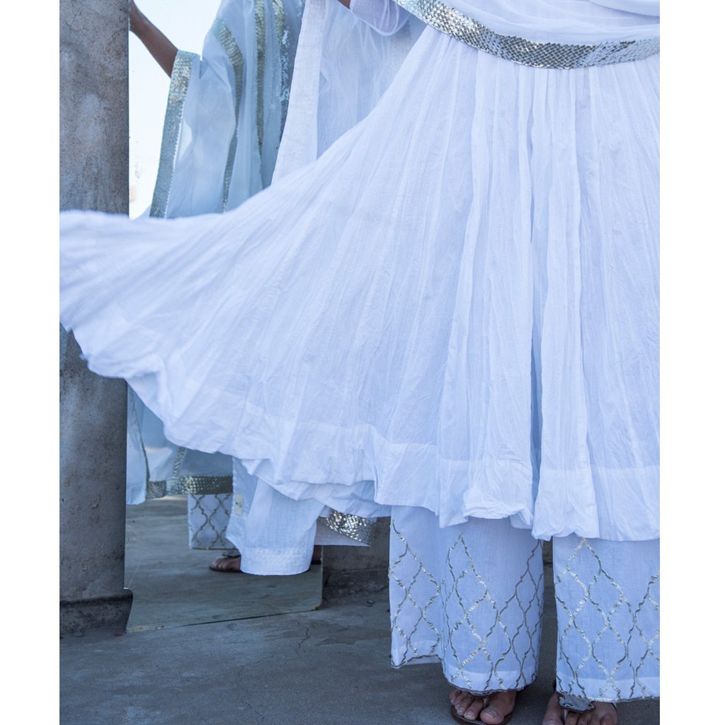 GAYATRI (Pant/Pajama-WHITE) - Tokree Shop Jaipur
