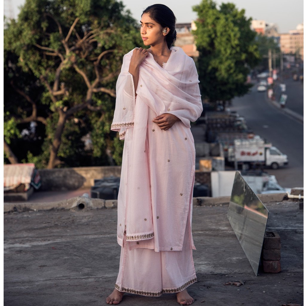 BENAZEER (Set of 3-Powder Pink) - Tokree Shop Jaipur