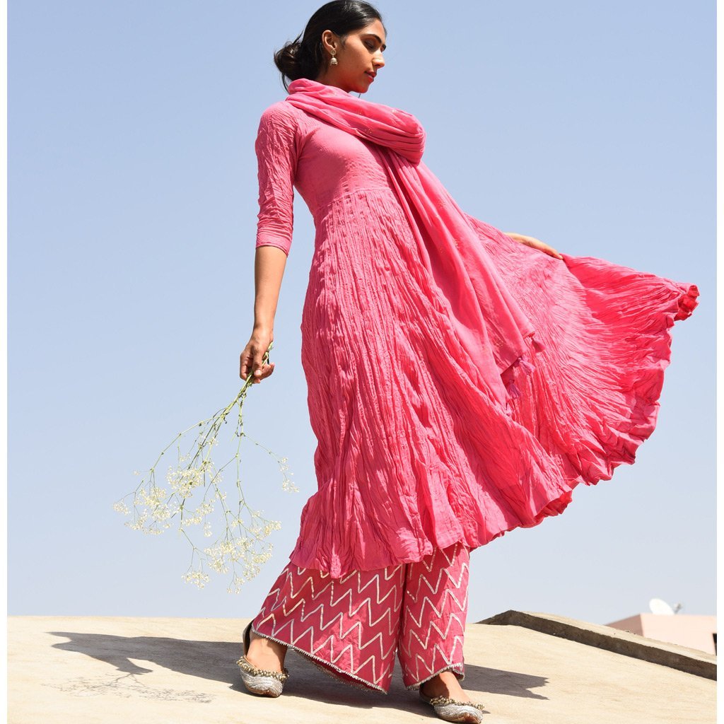 HAZARIFOOL (Dupatta-Candy Pink) - Tokree Shop Jaipur