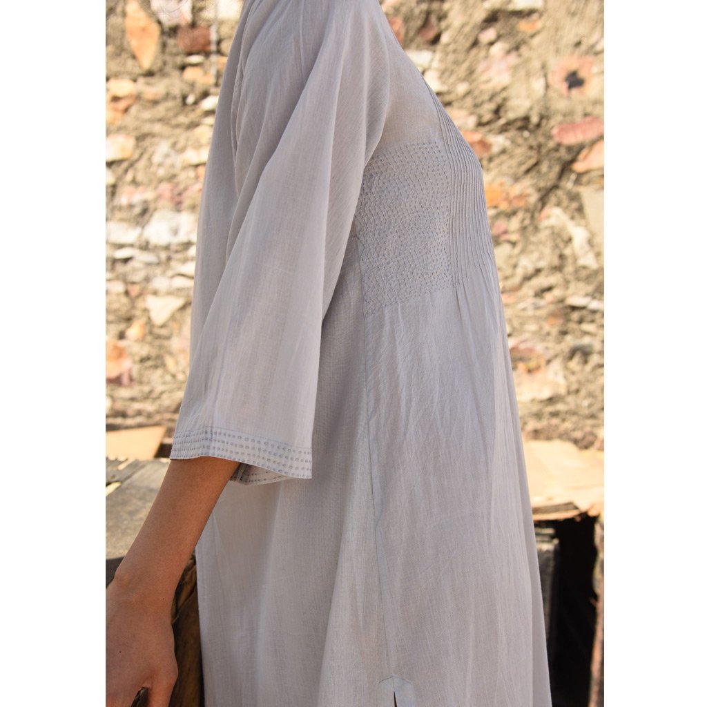 JYESHTA (Kurta/Dress-Grey) - Tokree Shop Jaipur