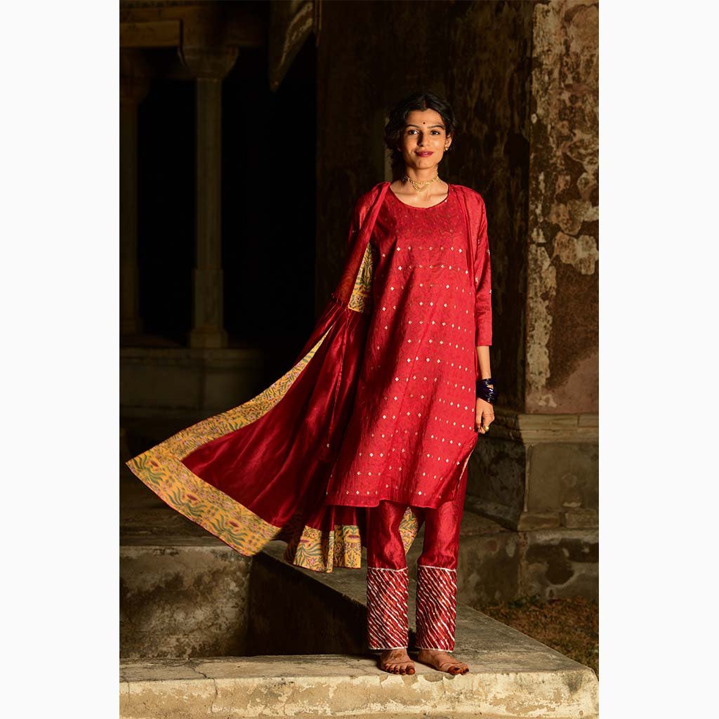 MANIRATAN (Set of 3-Red Ruby) - Tokree Shop Jaipur