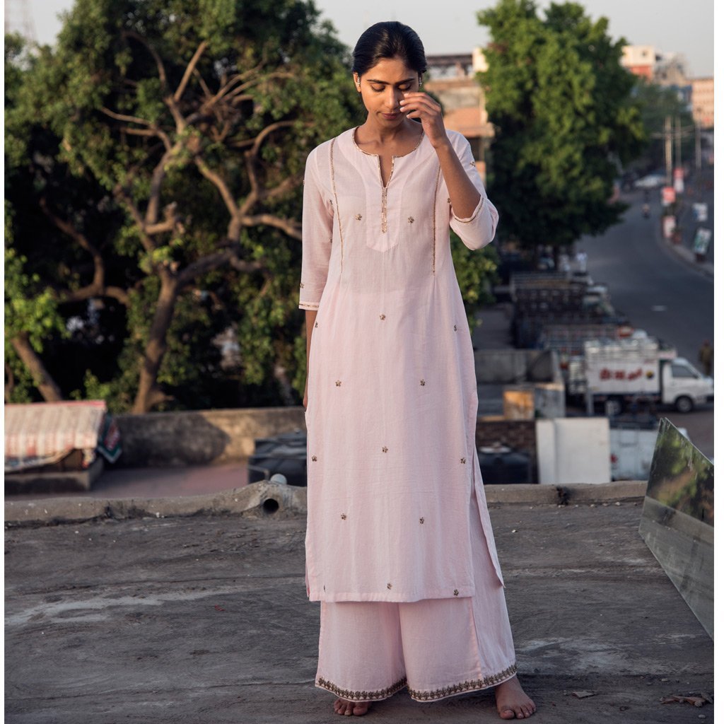 BENAZEER (Set of 3-Powder Pink) - Tokree Shop Jaipur