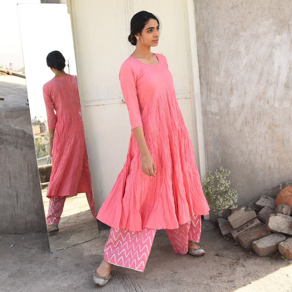 HAMSIKA (Kurta/Dress-Pink) - Tokree Shop Jaipur