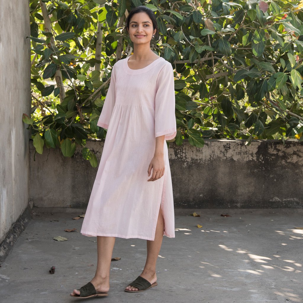 RITA (Kurta/Dress-Powder Pink) - Tokree Shop Jaipur