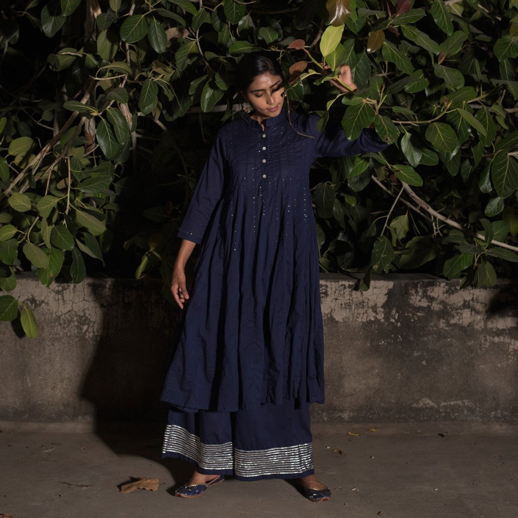 CHAITALI (Kurta/Dress-Navy Blue) - Tokree Shop Jaipur