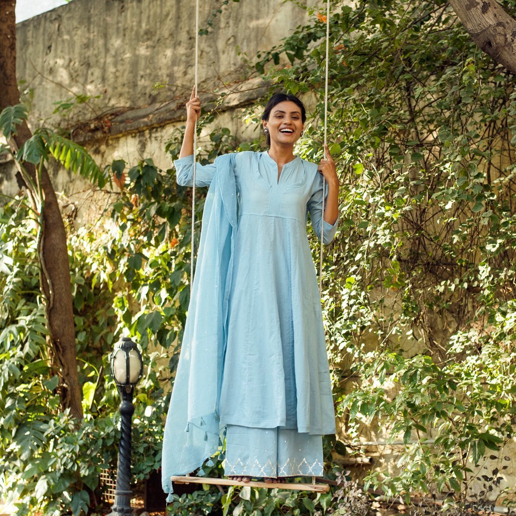 BAANI (Pant/Pajama-Sky Blue) - Tokree Shop Jaipur