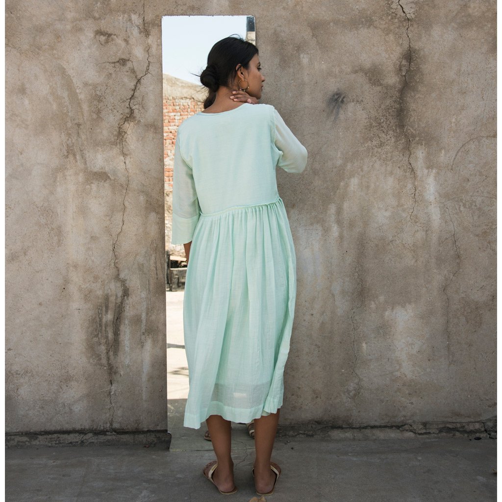 SAMUNDRA (Dress/Kurta-Sea Green) - Tokree Shop Jaipur