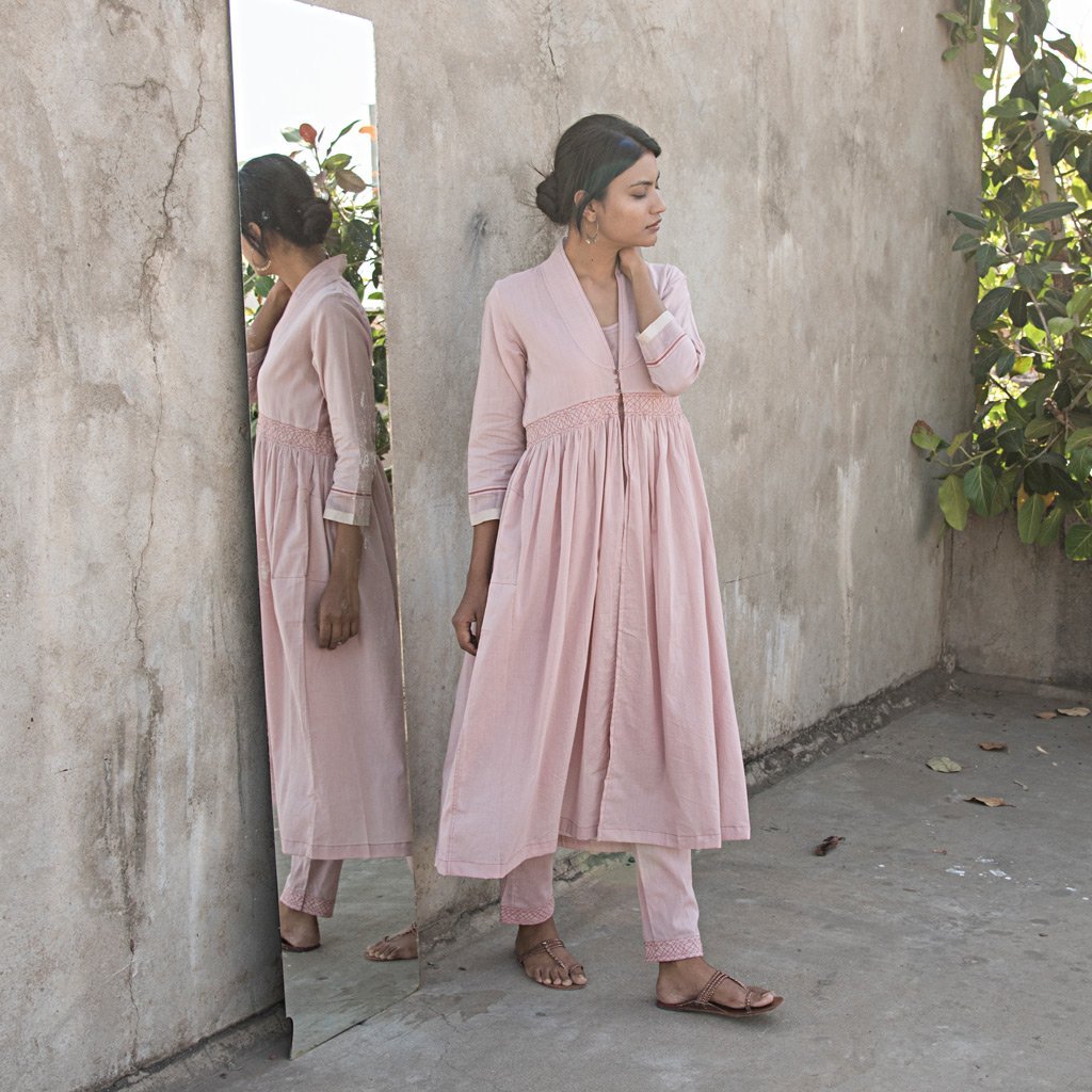 CHAAYA (Dress/Kurta-Old Rose) - Tokree Shop Jaipur