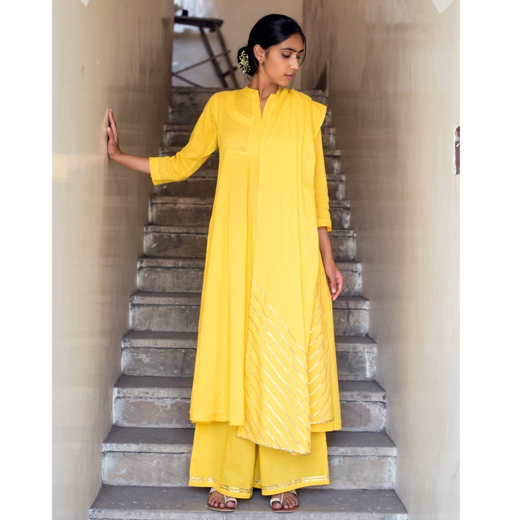 BHANU (Pant/Pajama-Yellow) - Tokree Shop Jaipur
