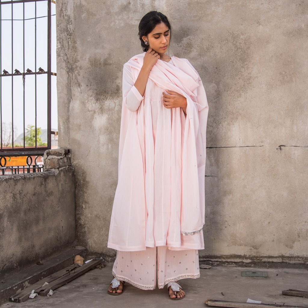 DRISHTI (Kurta/Dress-Powder Pink) - Tokree Shop Jaipur