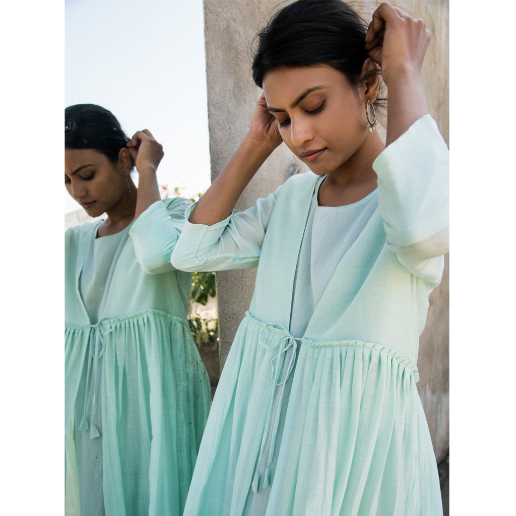 SAMUNDRA (Dress/Kurta-Sea Green) - Tokree Shop Jaipur
