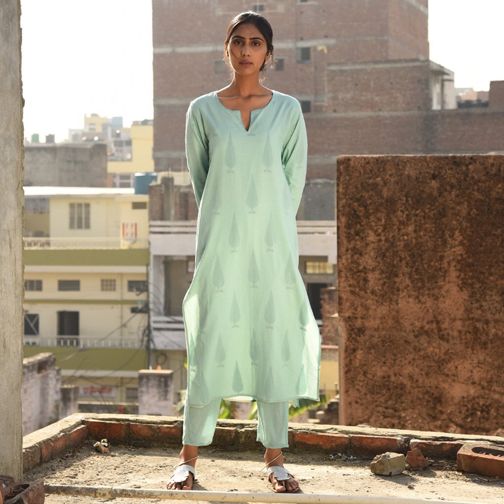 ASHA (Pant/Pajama-Aqua) - Tokree Shop Jaipur