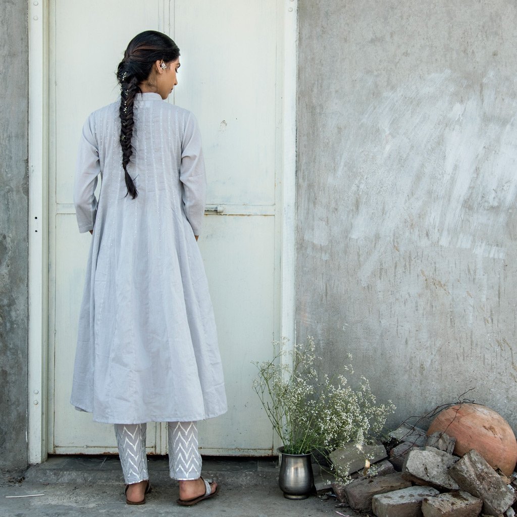 CHAANDINI (Kurta/Dress-Grey) - Tokree Shop Jaipur