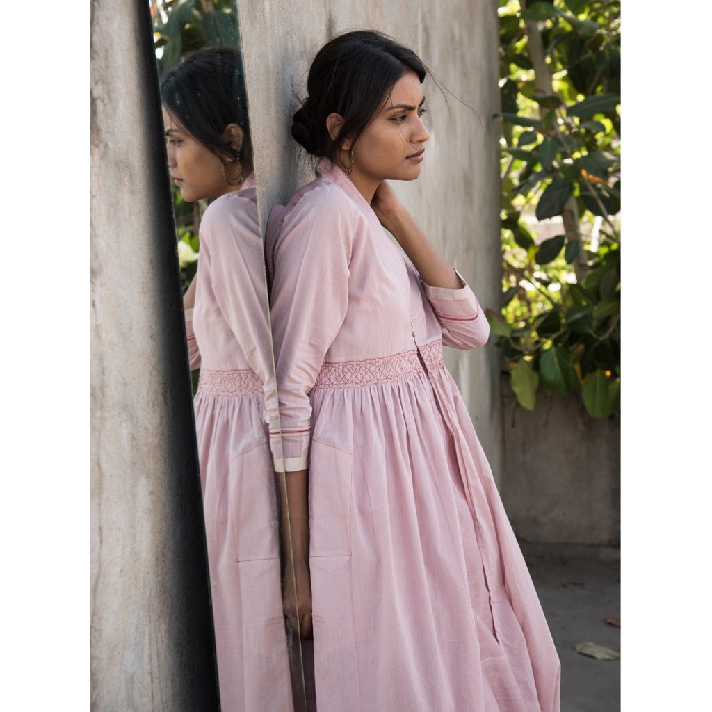 CHAAYA (Dress/Kurta-Old Rose) - Tokree Shop Jaipur