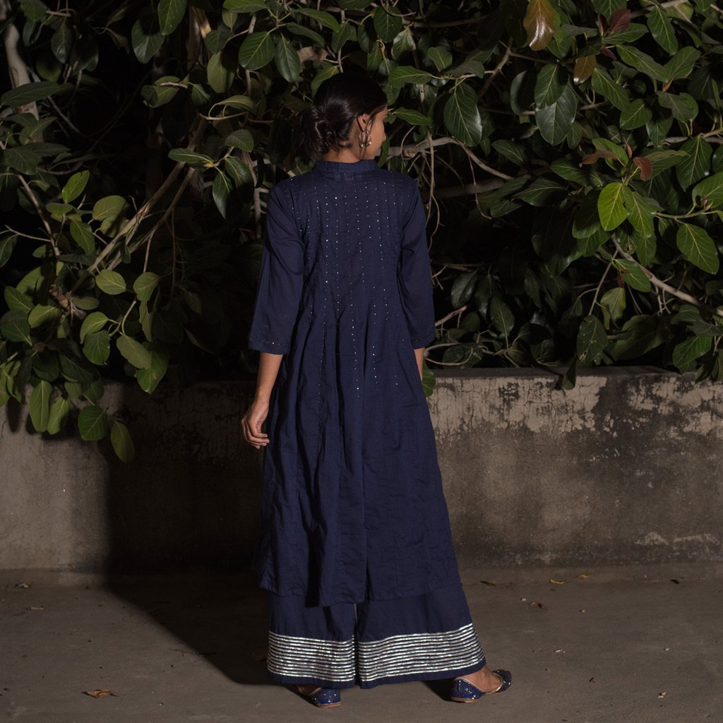 CHAITALI (Kurta/Dress-Navy Blue) - Tokree Shop Jaipur