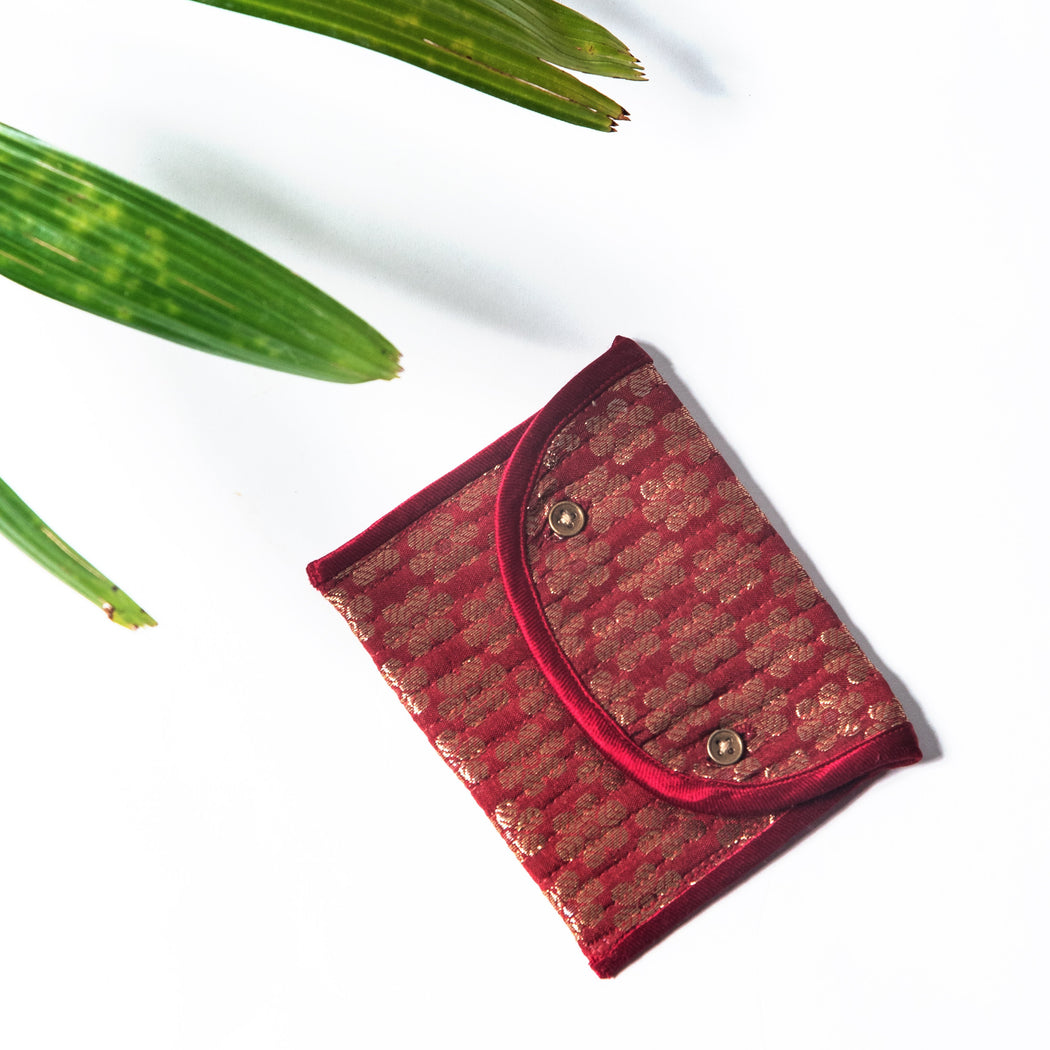 The Bombay Store Coin Pouch with Brocade Border