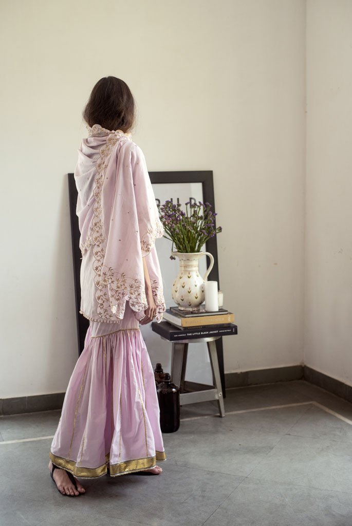 LORRAINE (Lavender Dupatta) - Tokree Shop Jaipur